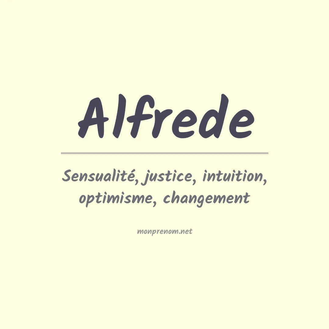 Prénom Alfrede