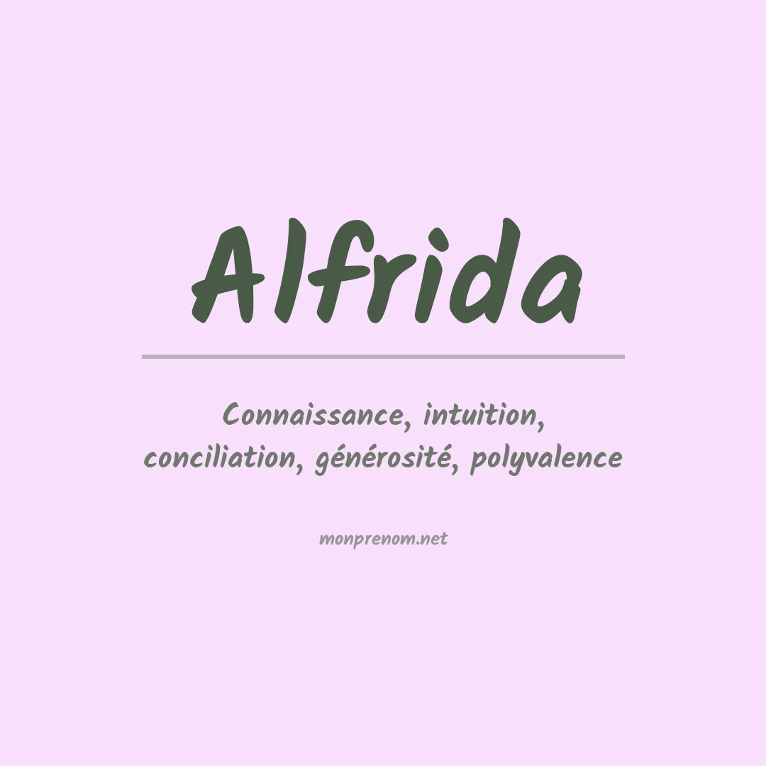 Prénom Alfrida