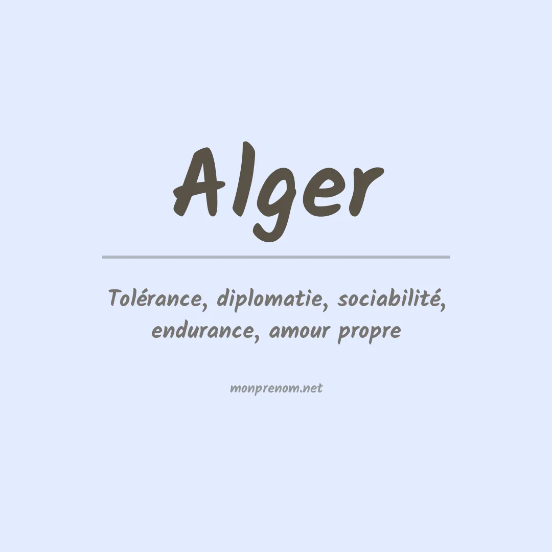 Prénom Alger