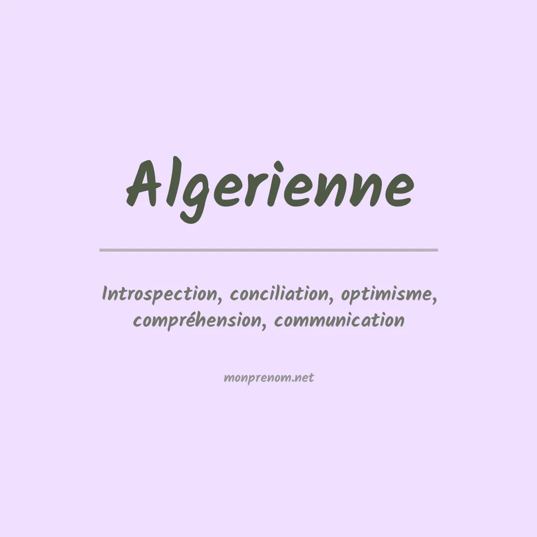 Prénom Algerienne