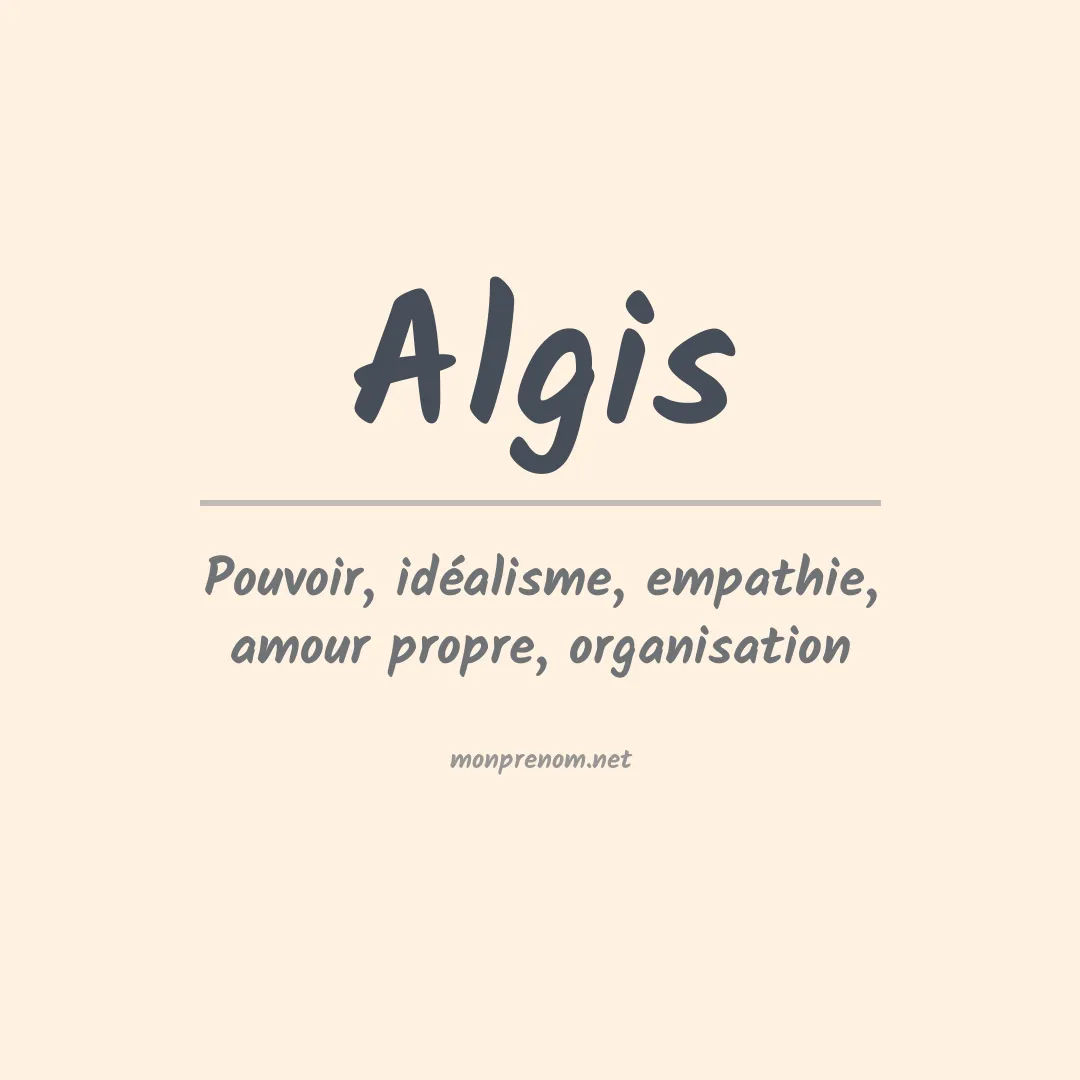 Signification du prénom Algis