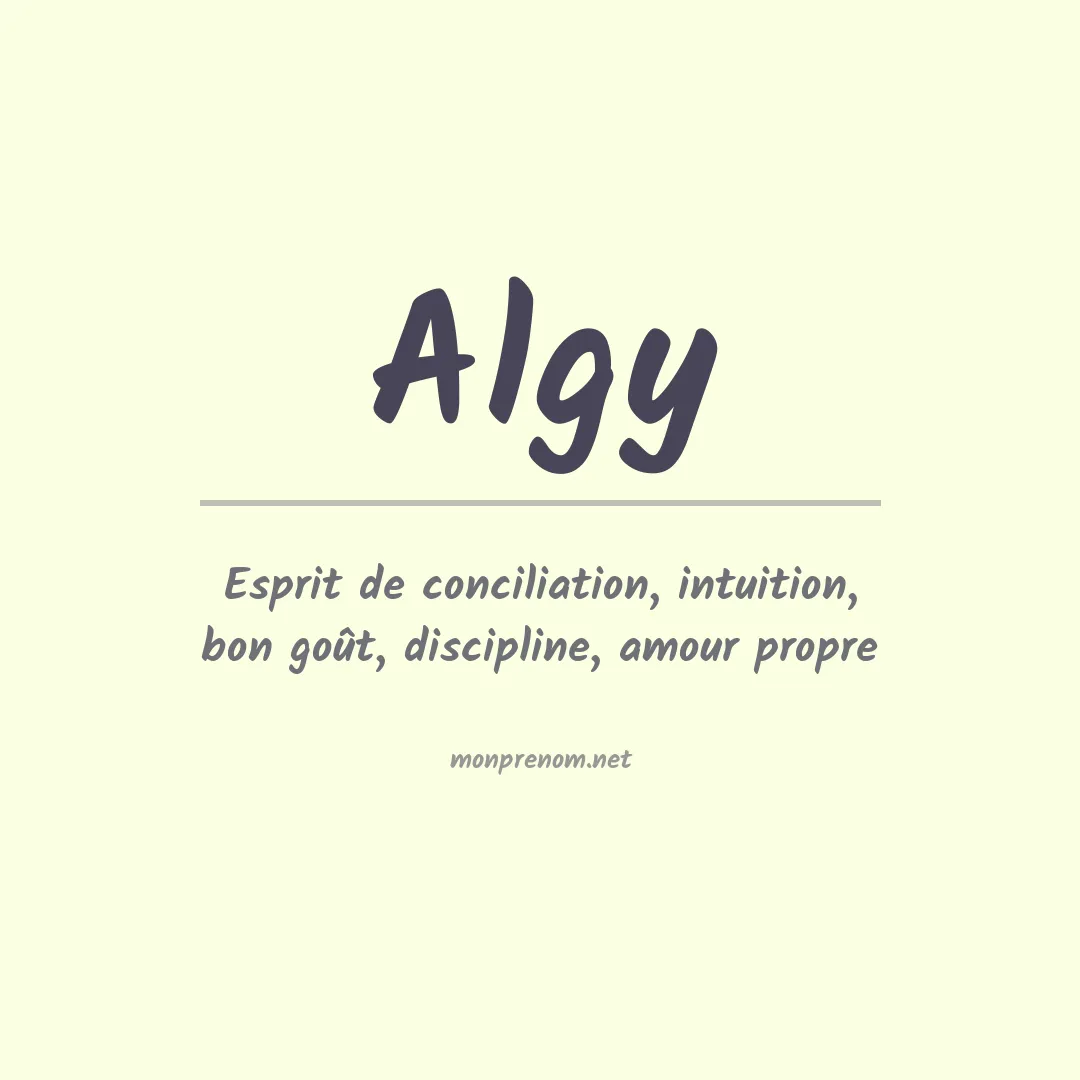 Prénom Algy