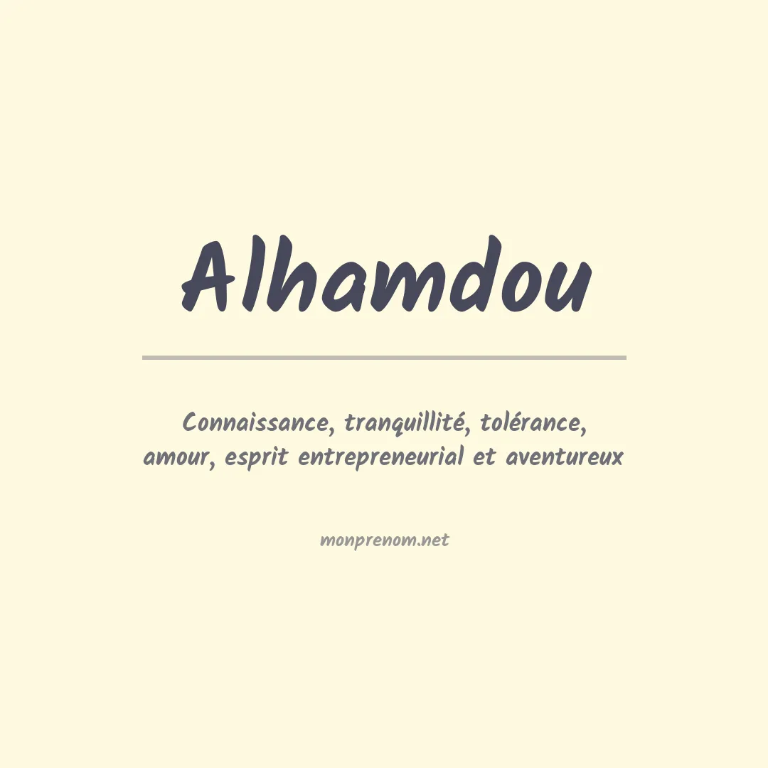 Signification du prénom Alhamdou