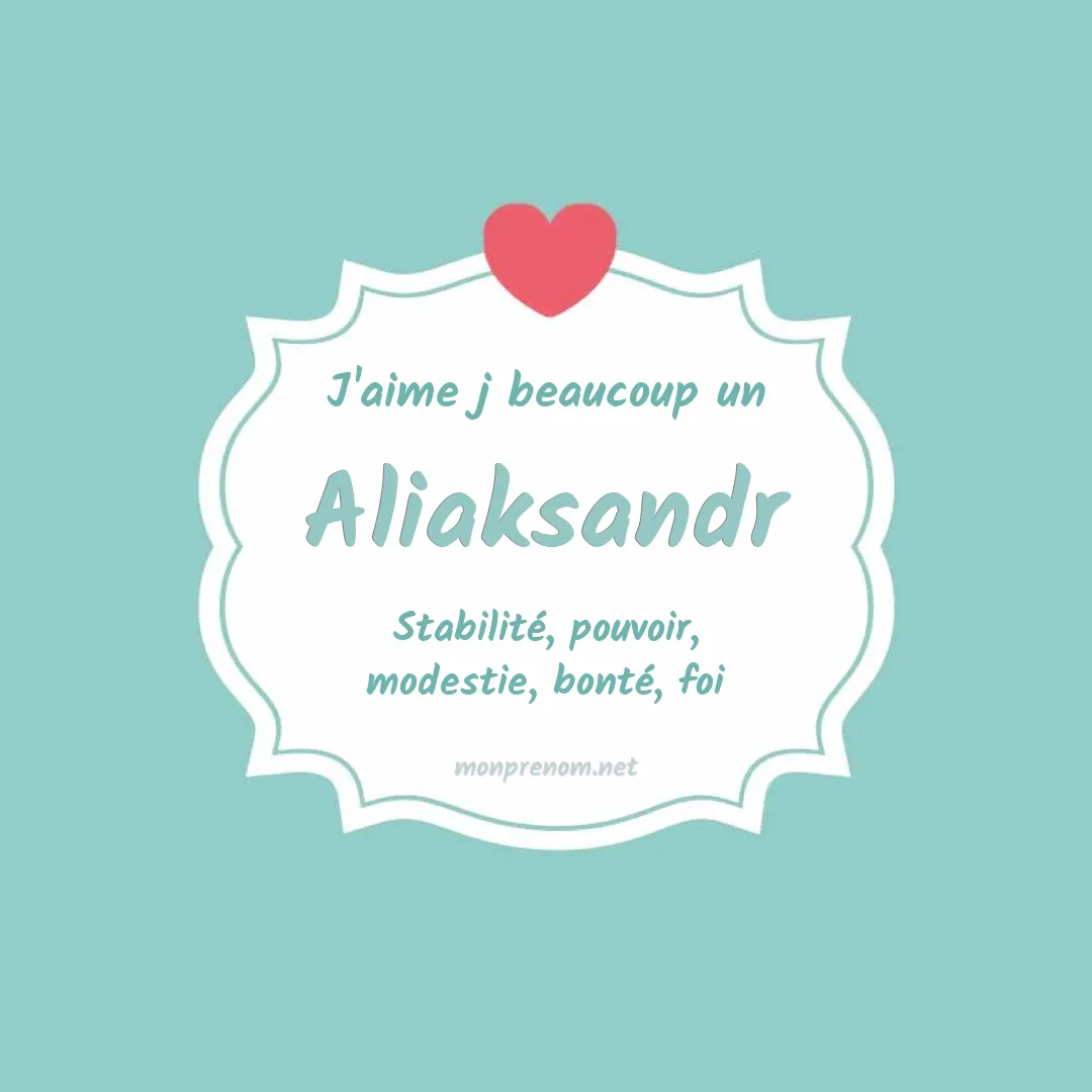 J'aime beaucoup Aliaksandr