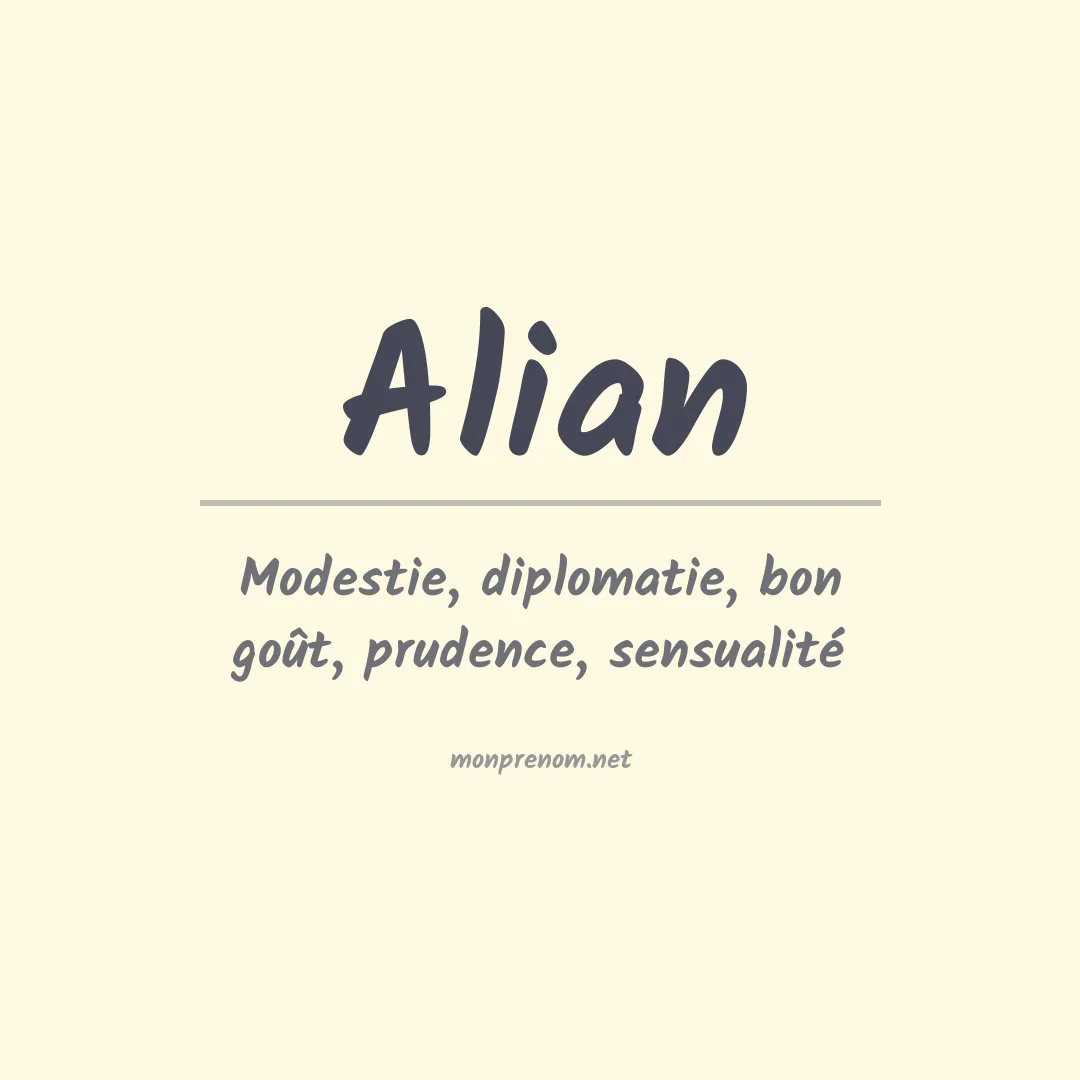 Prénom Alian
