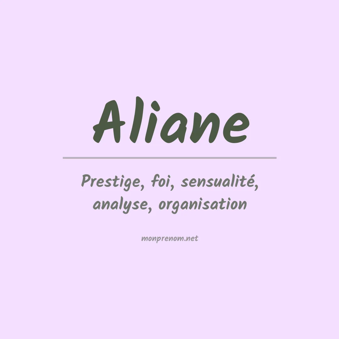 Prénom Aliane