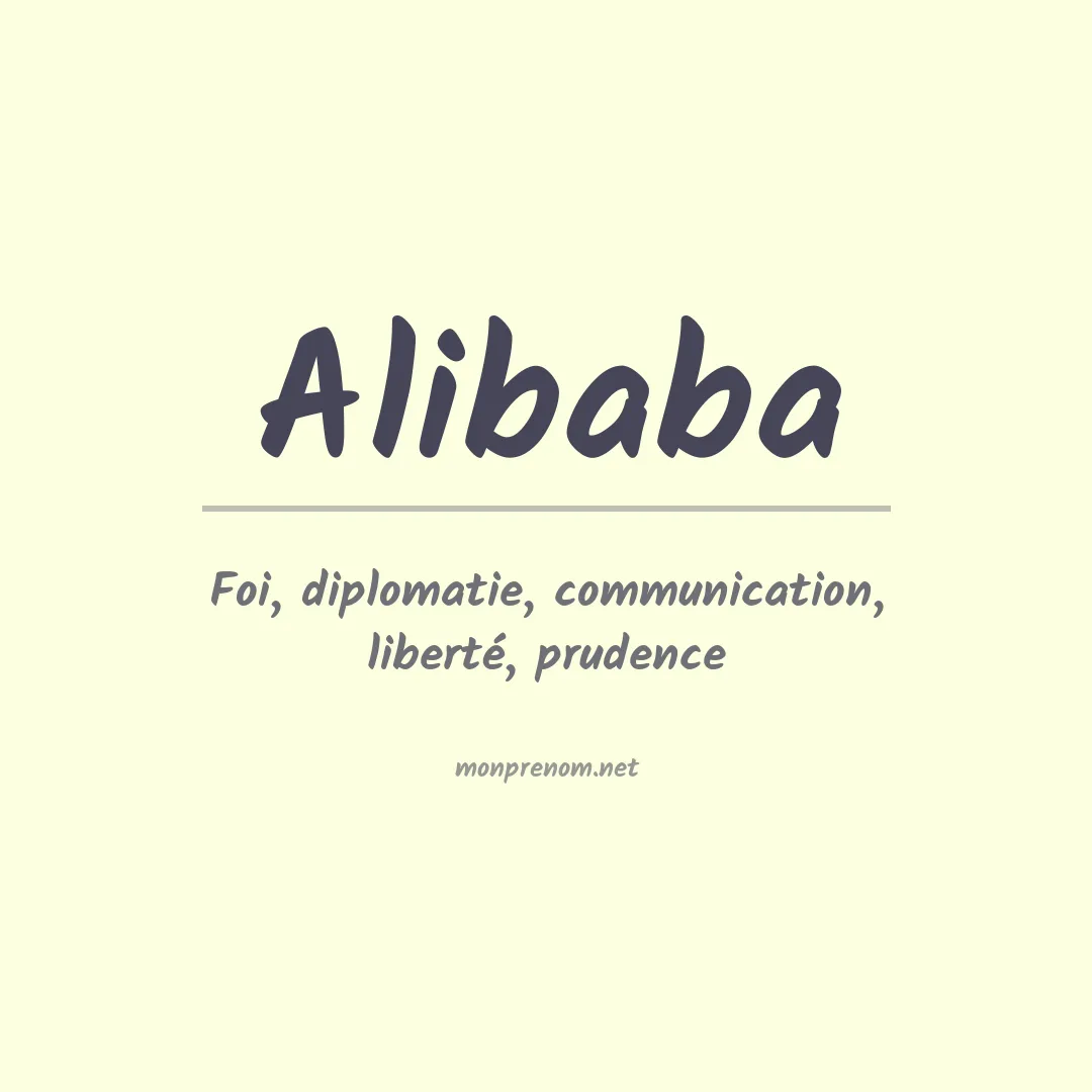 Signification du prénom Alibaba