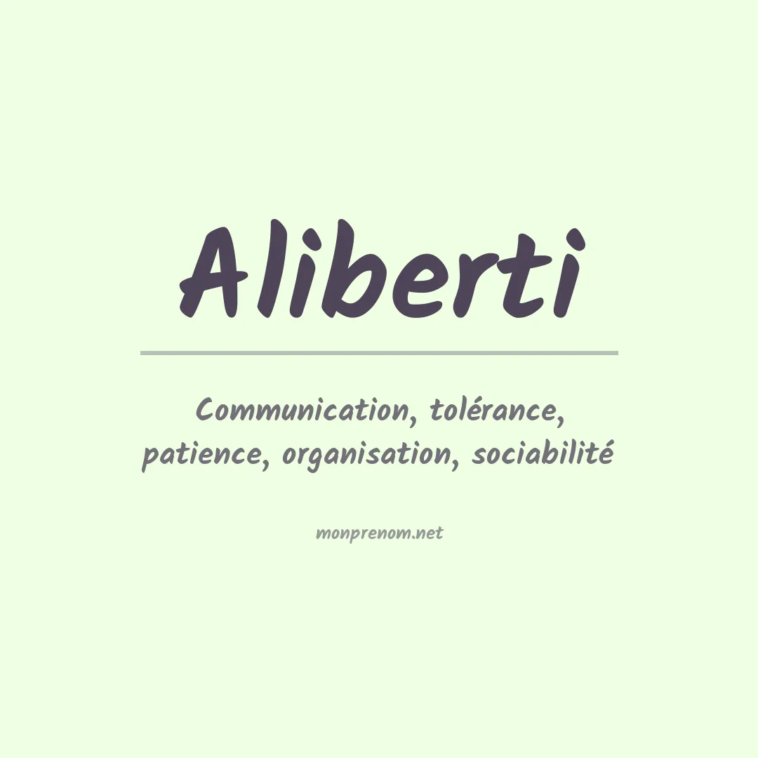 Prénom Aliberti