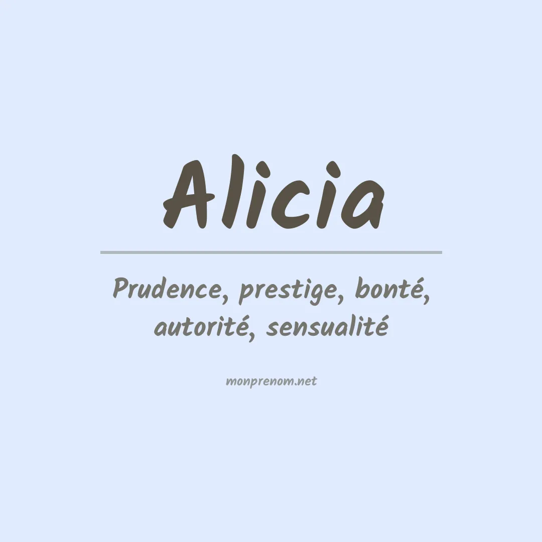 Prénom Alicia