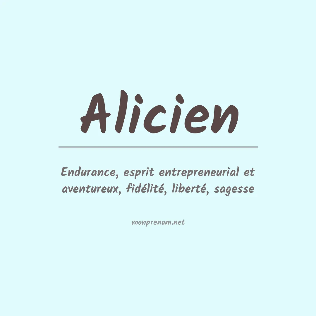 Prénom Alicien