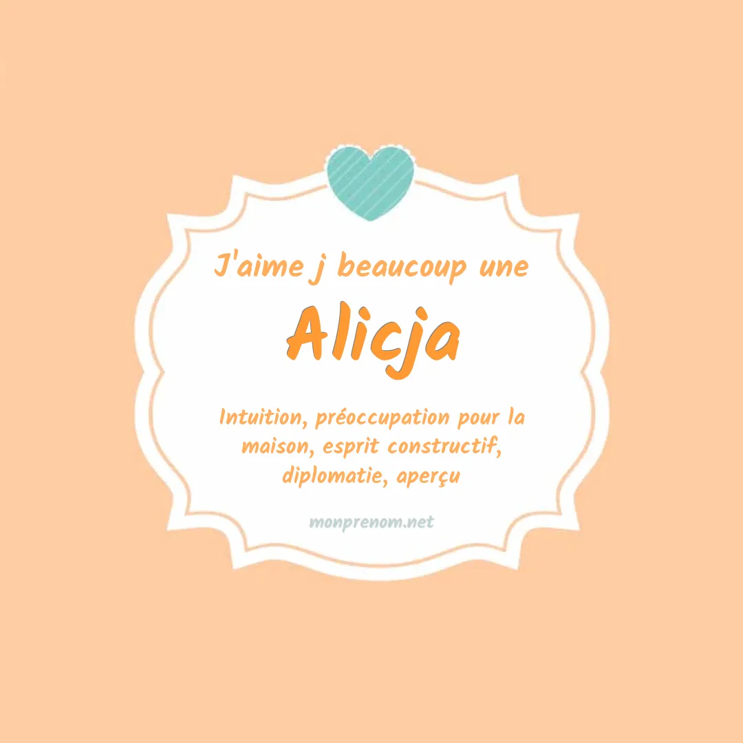J'aime beaucoup Alicja