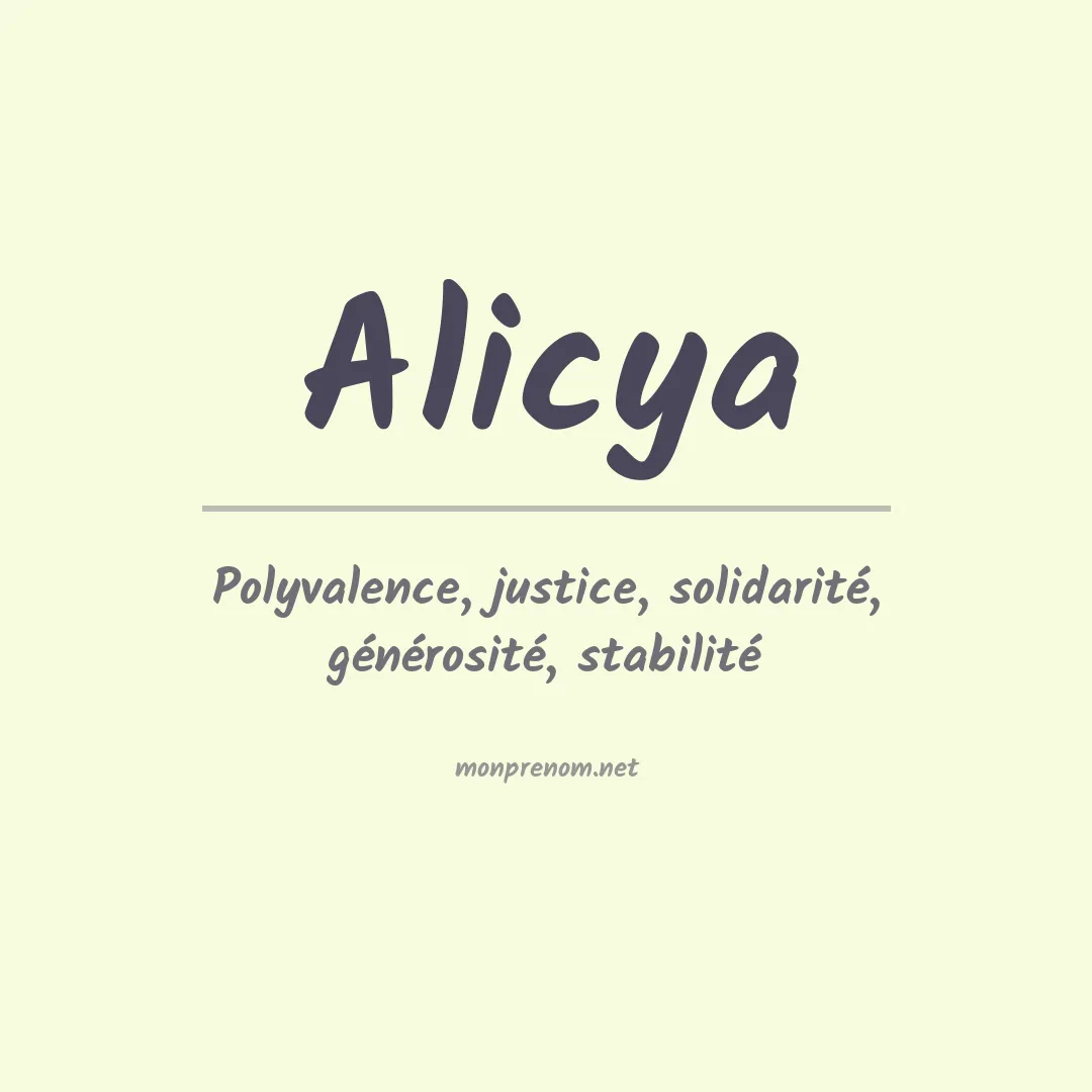 Prénom Alicya