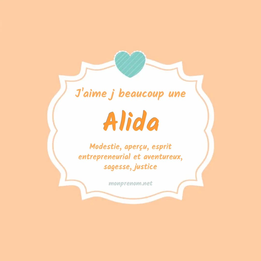 J'aime beaucoup Alida