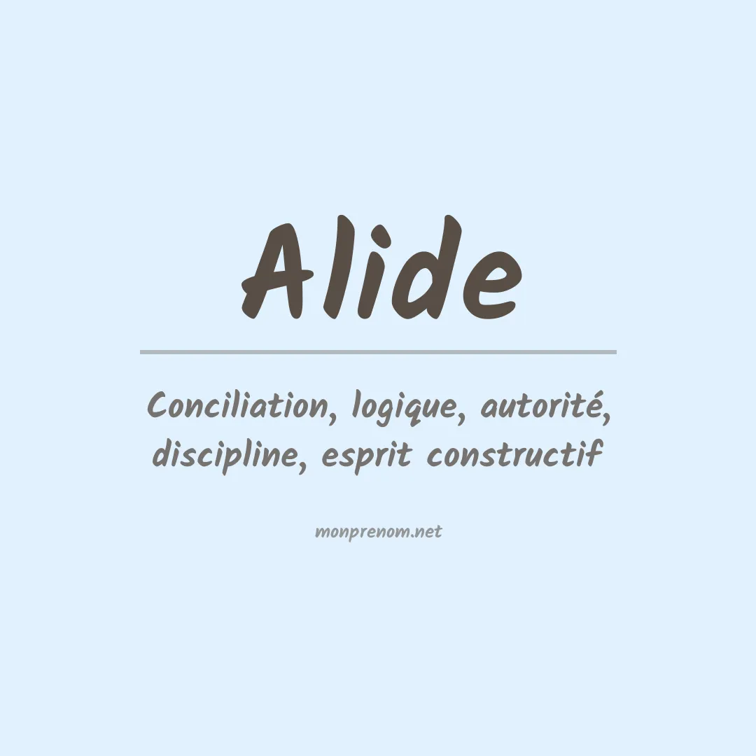 Prénom Alide