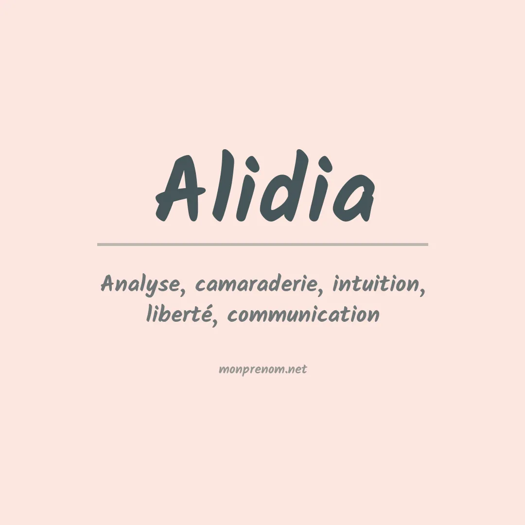 Prénom Alidia