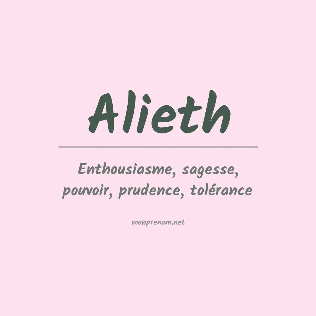 Signification du prénom Alieth