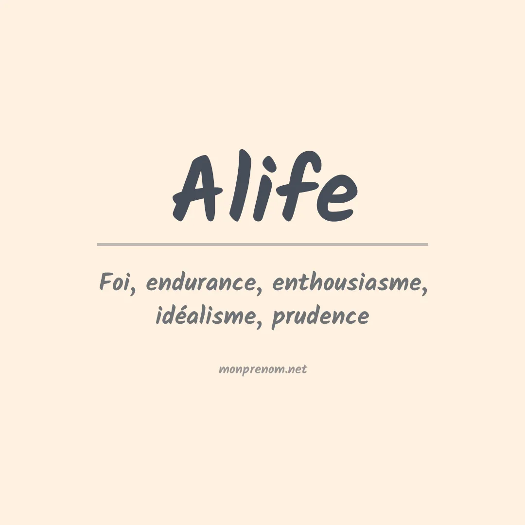 Prénom Alife
