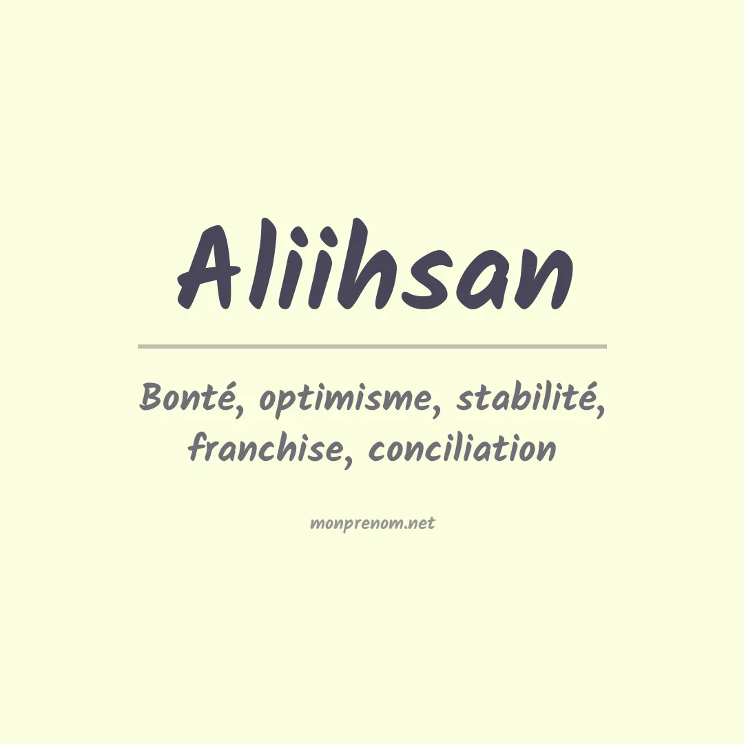 Prénom Aliihsan
