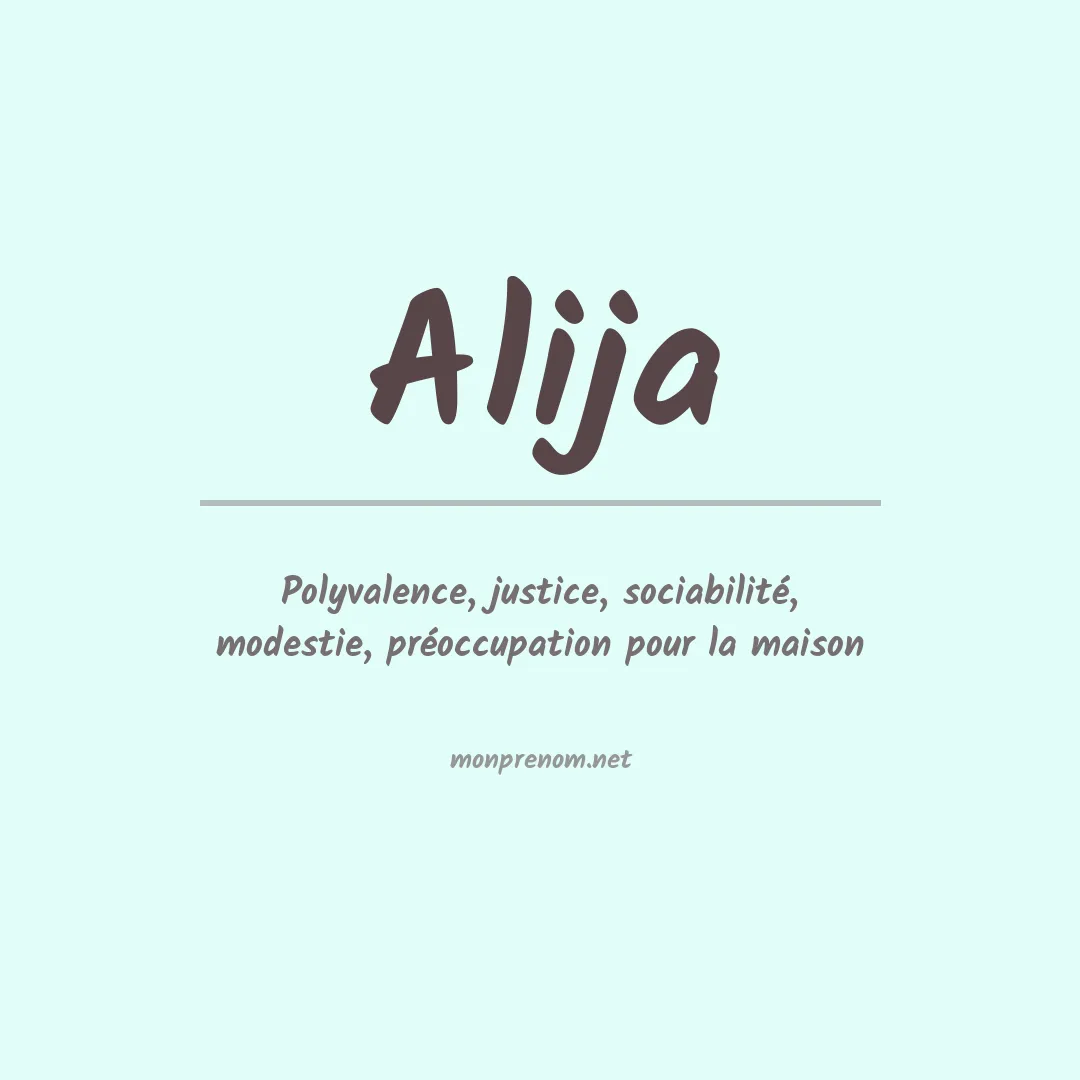 Prénom Alija
