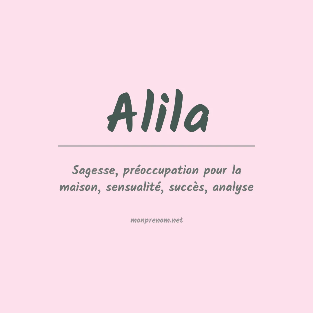 Prénom Alila