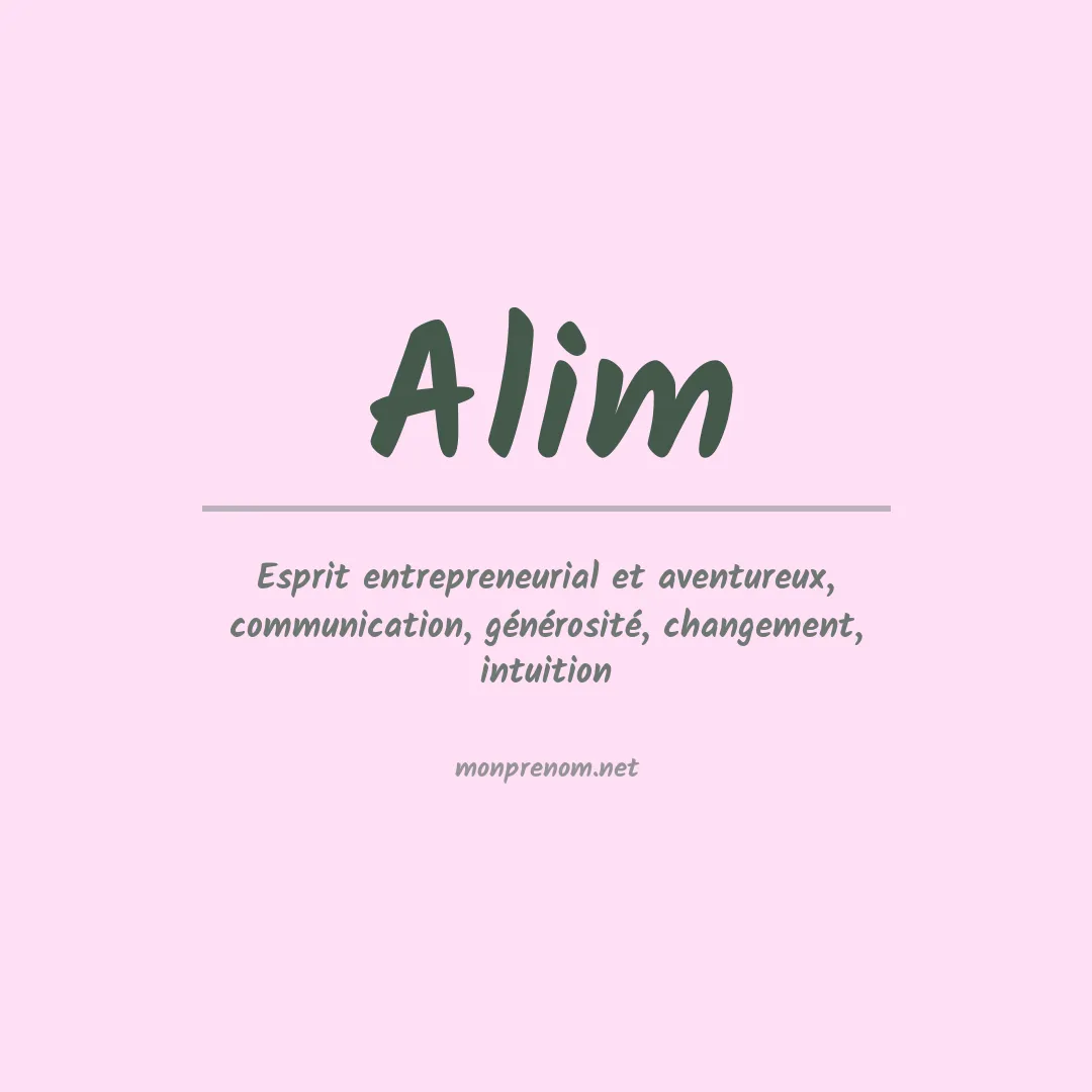 Prénom Alim