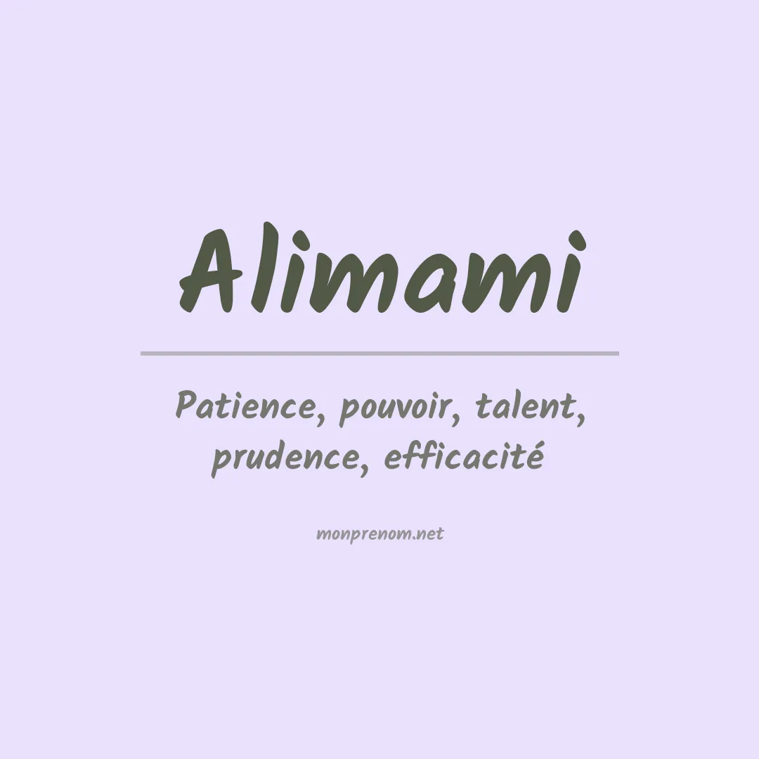 Signification du prénom Alimami