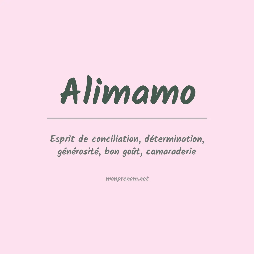 Signification du prénom Alimamo