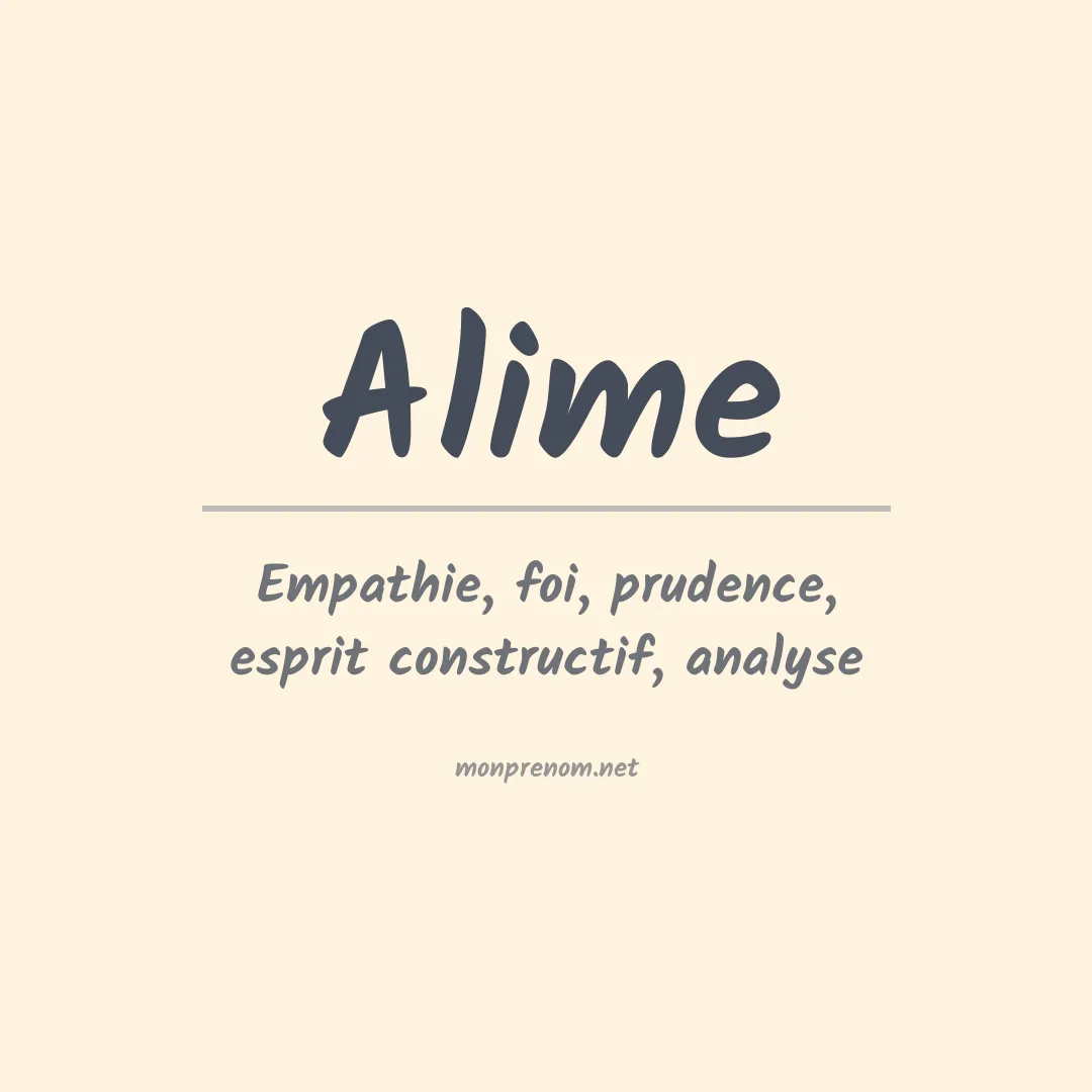 Prénom Alime