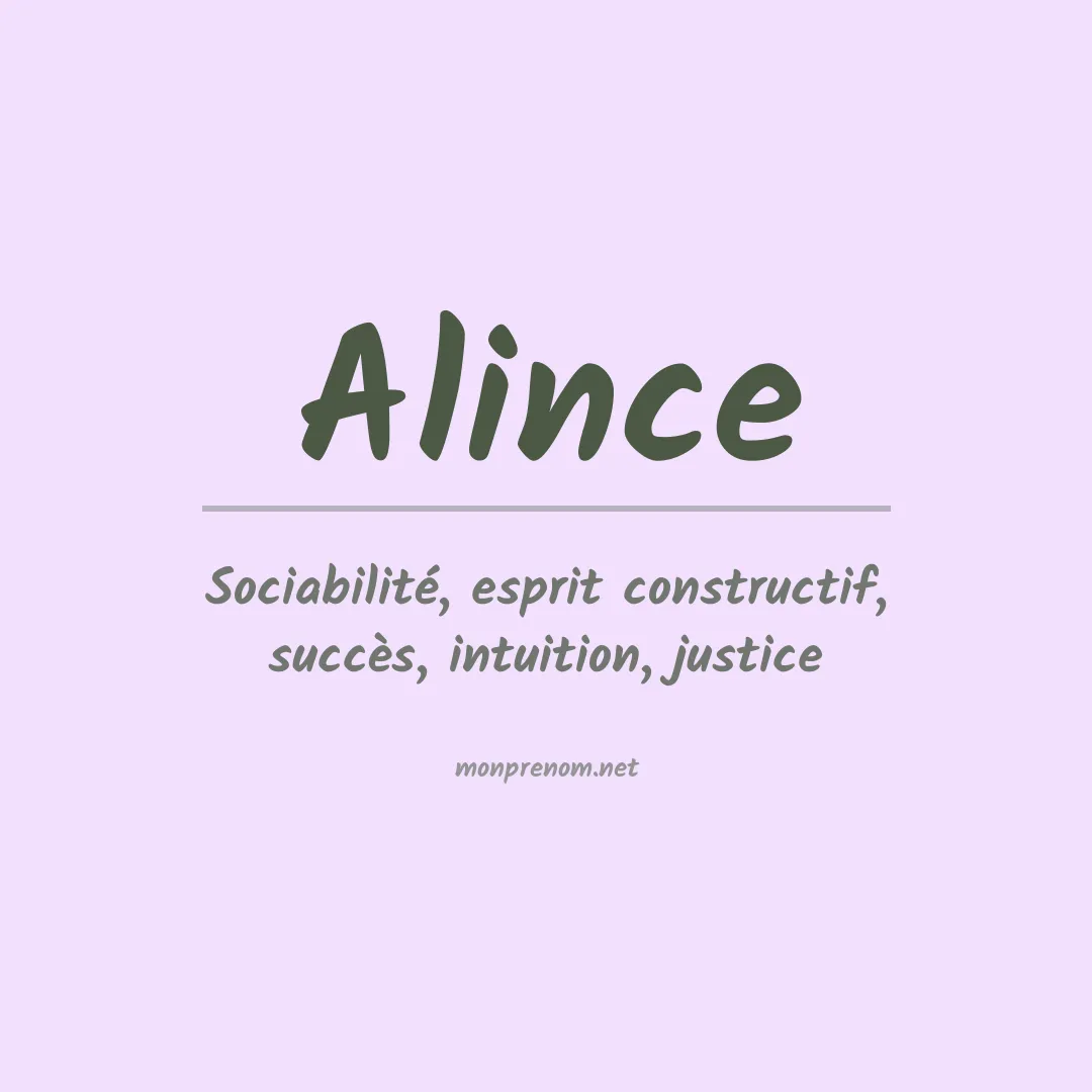 Prénom Alince