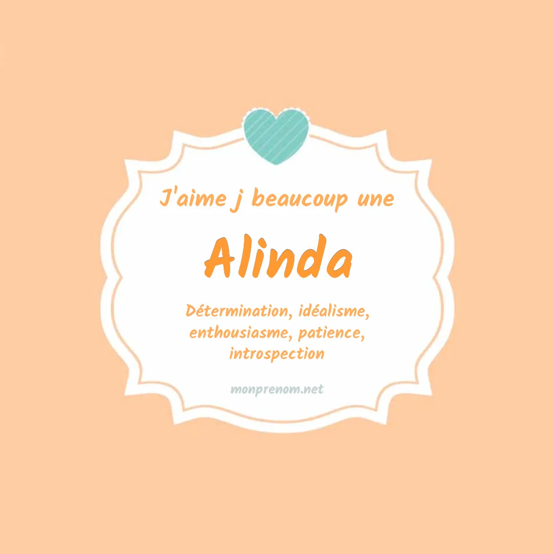 J'aime beaucoup Alinda