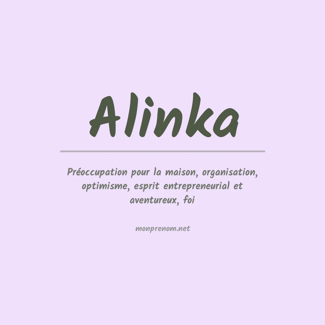 Signification du prénom Alinka