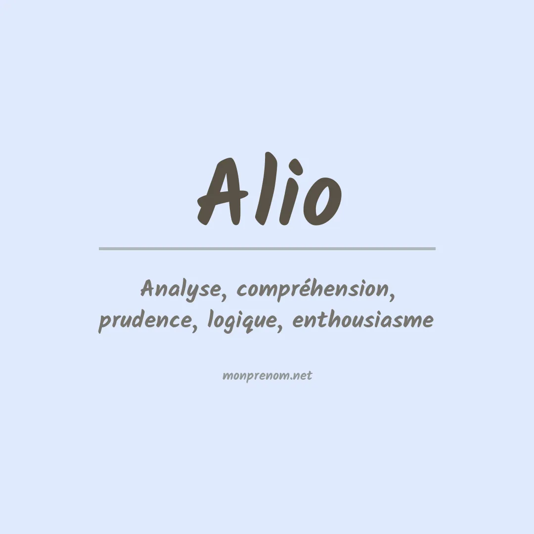 Signification du prénom Alio