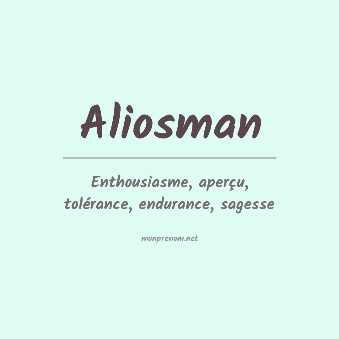 Prénom Aliosman