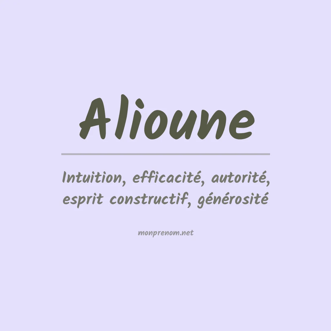 Prénom Alioune