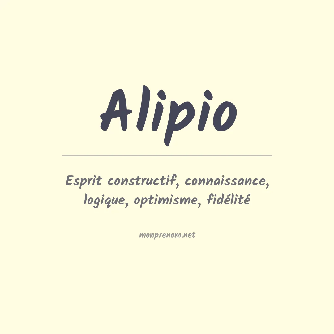 Prénom Alipio