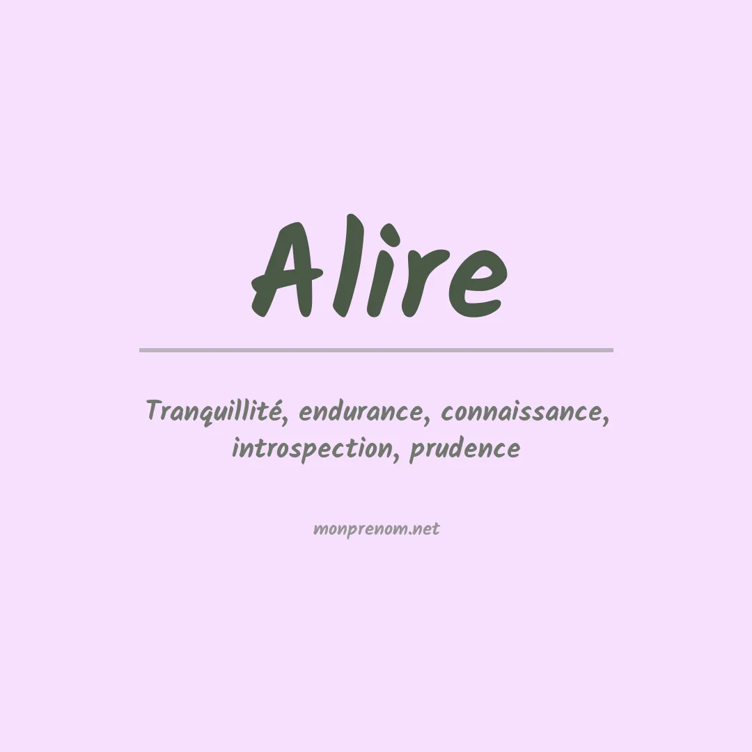 Prénom Alire