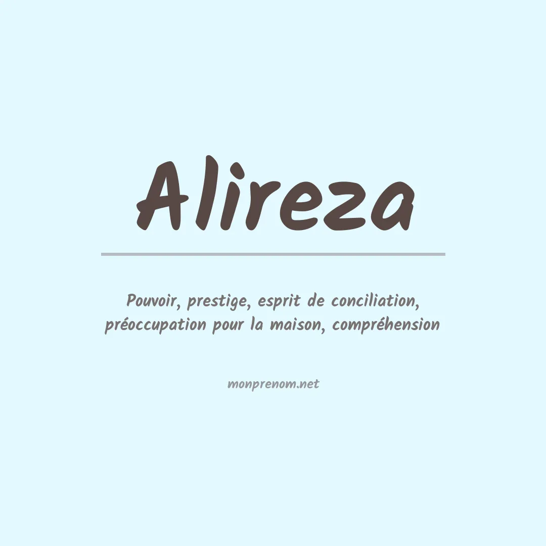 Signification du prénom Alireza