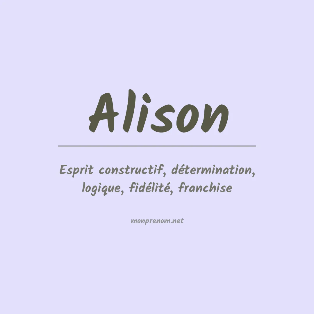 Prénom Alison