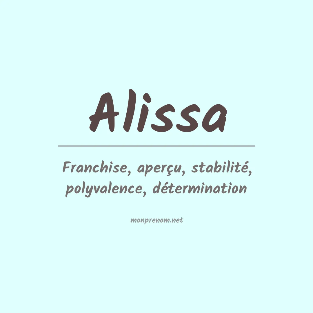 Prénom Alissa