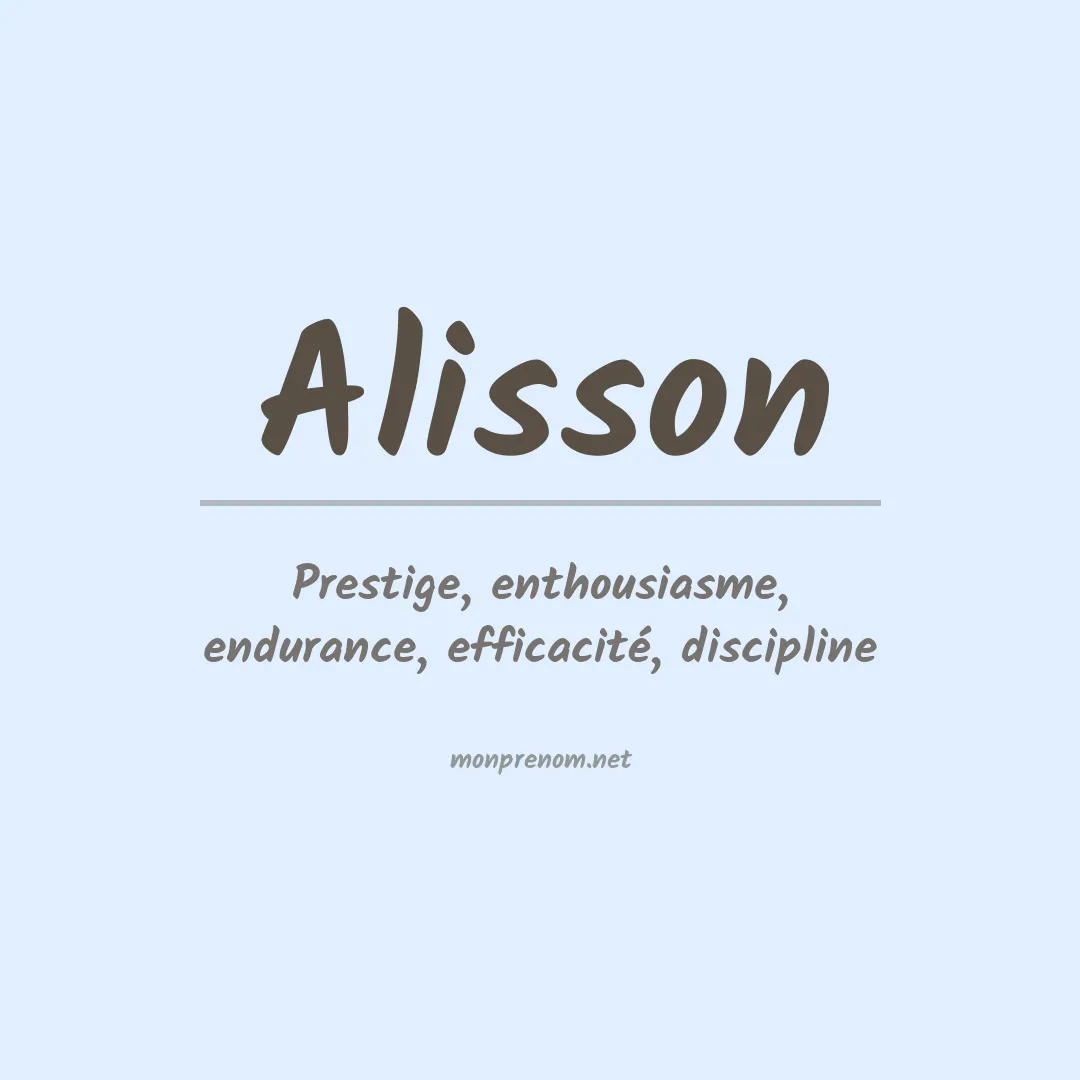 Prénom Alisson