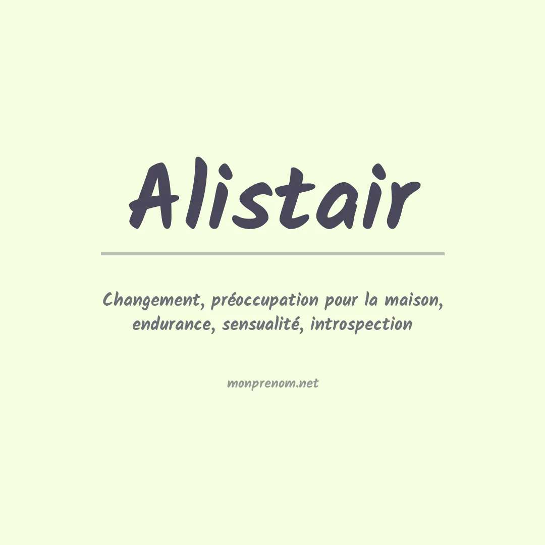 Prénom Alistair