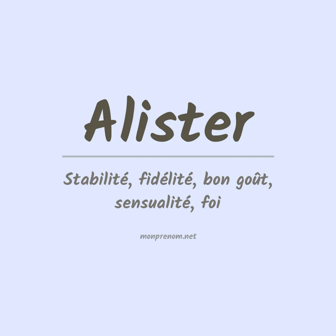 Prénom Alister