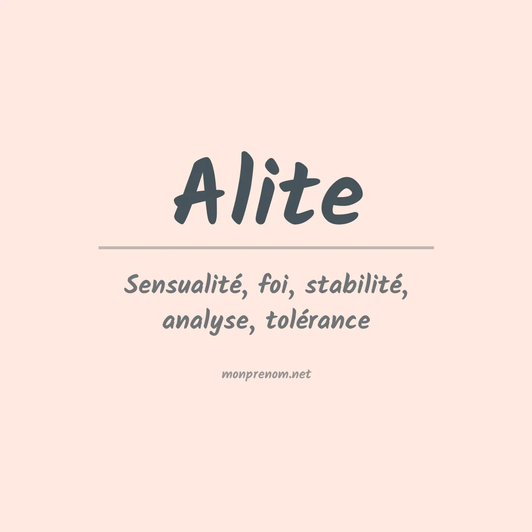 Prénom Alite