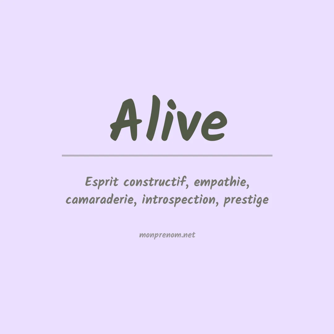 Prénom Alive