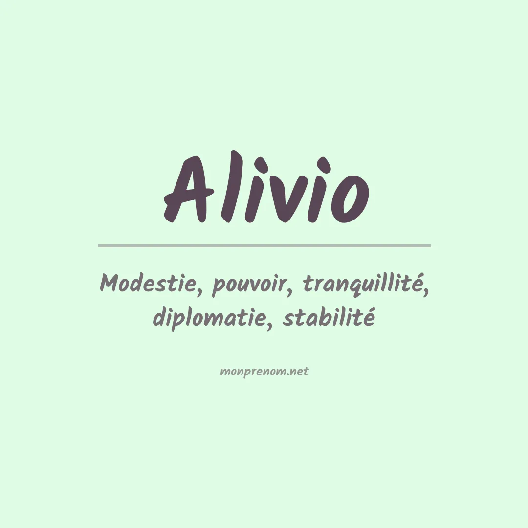 Prénom Alivio