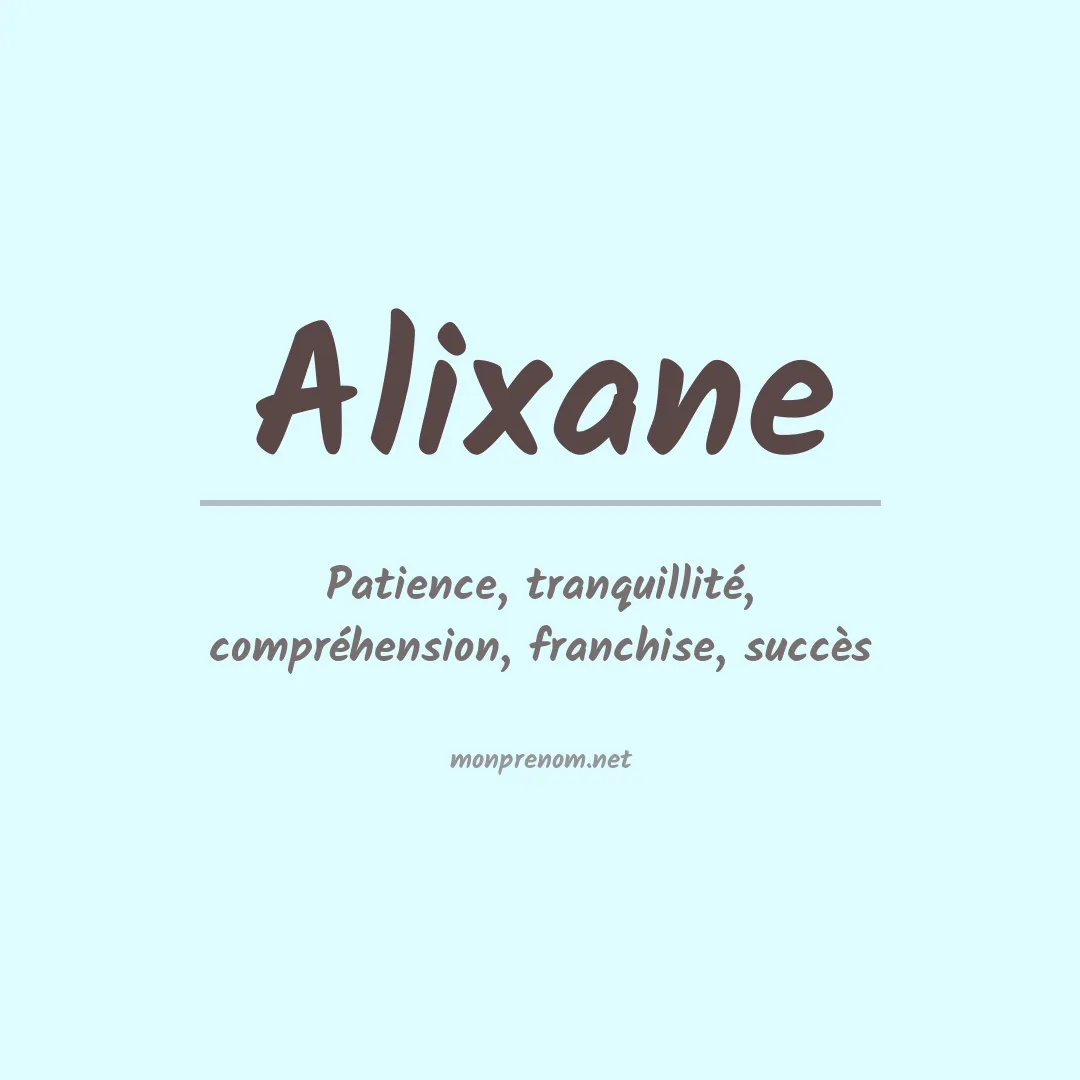 Signification du prénom Alixane
