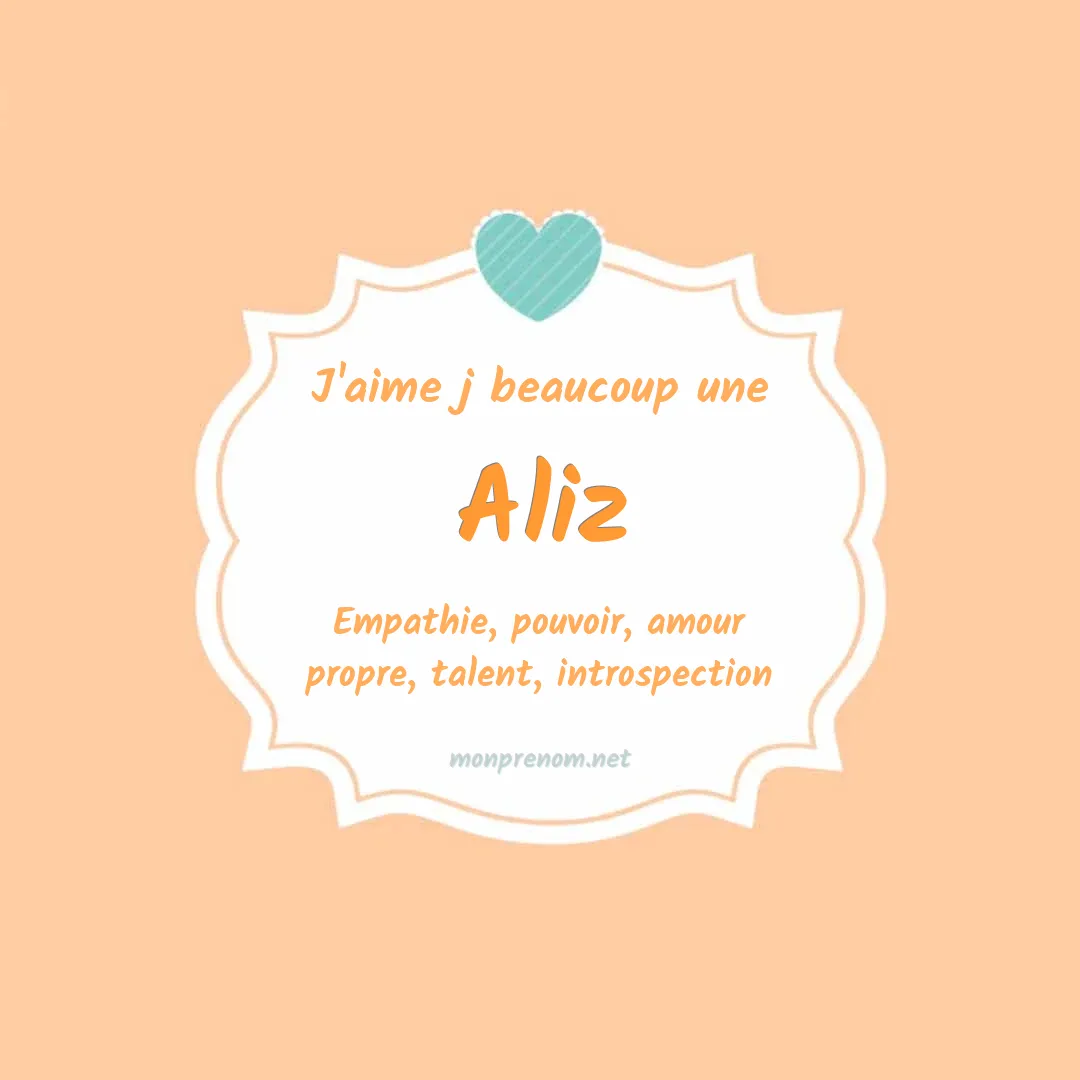 J'aime beaucoup Aliz