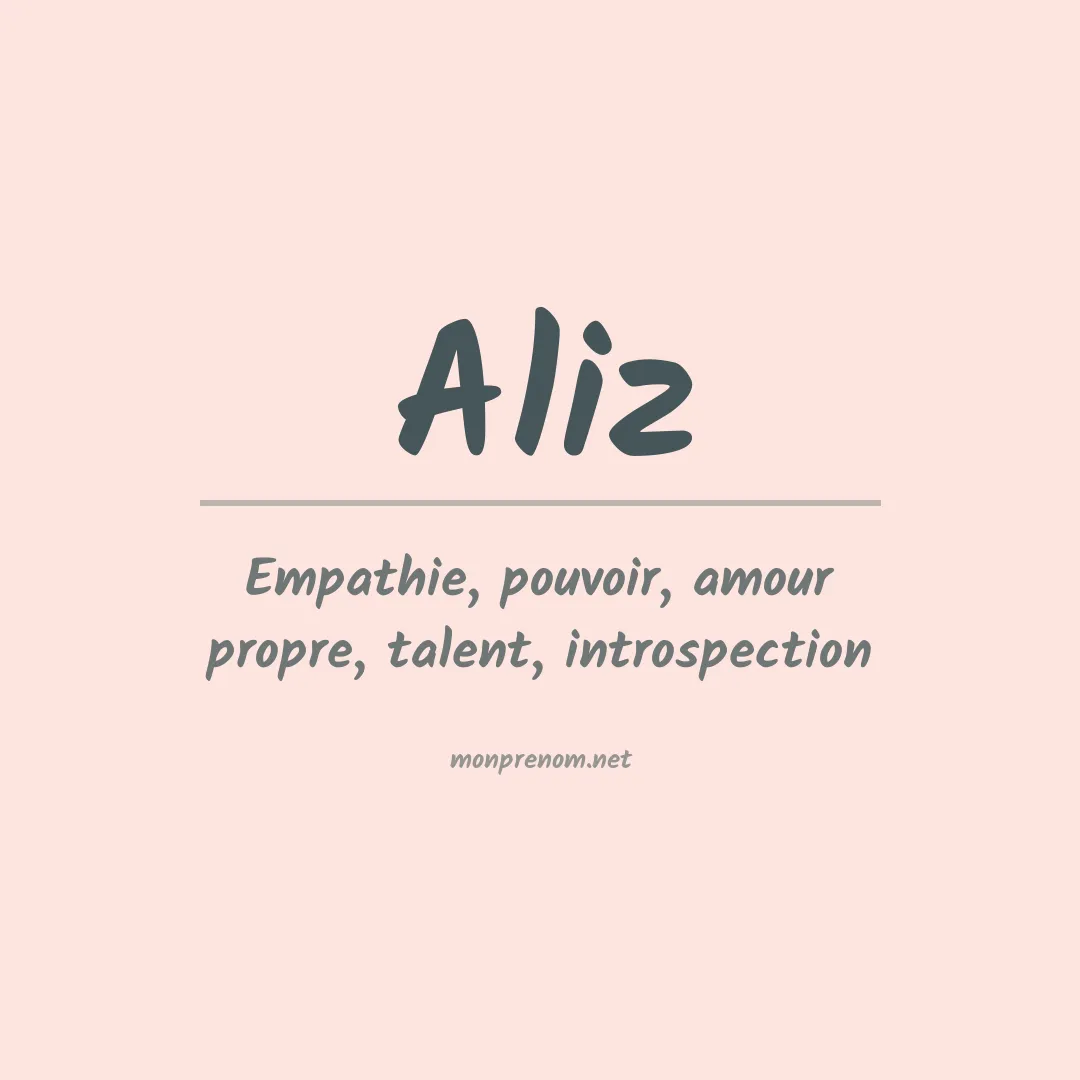 Signification du prénom Aliz