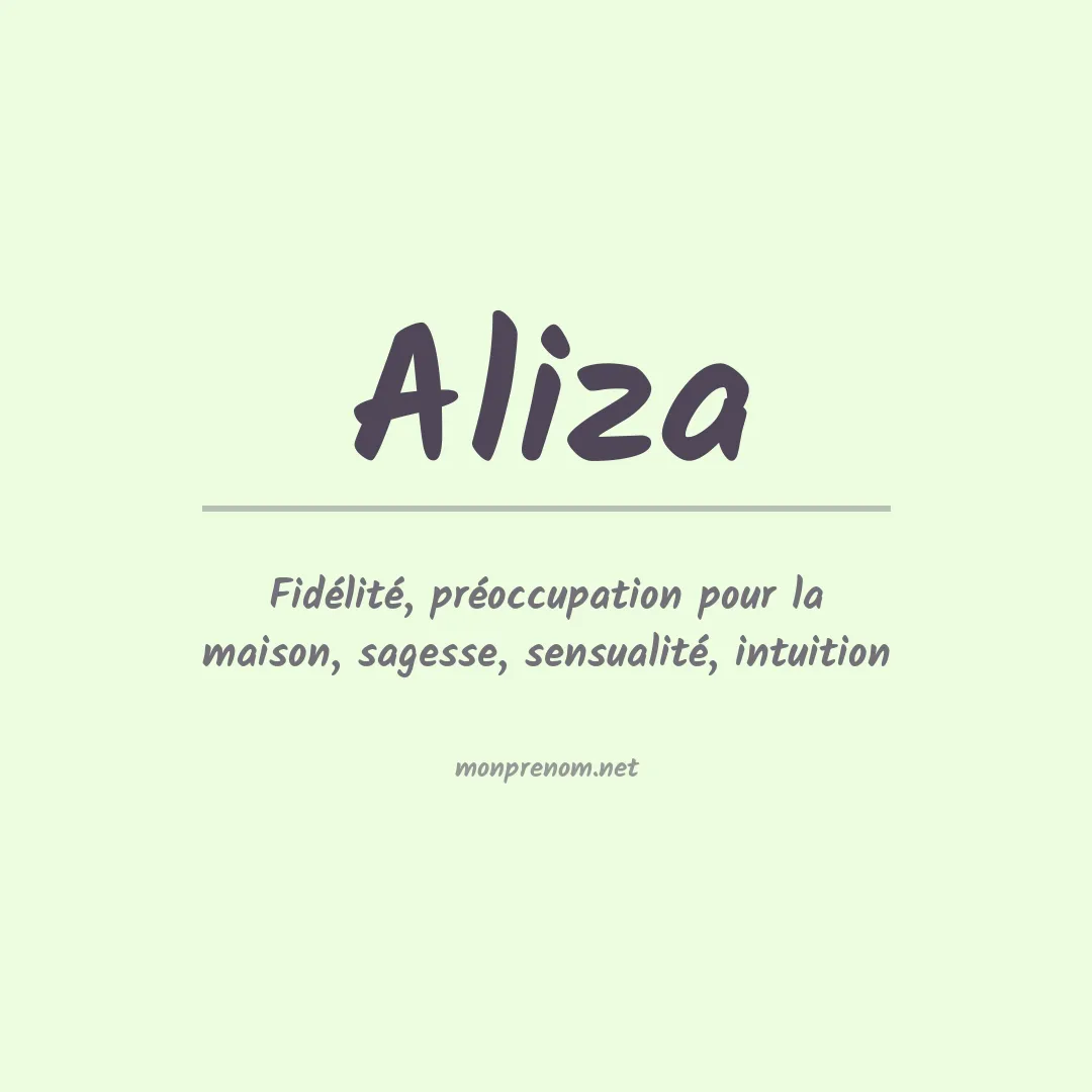 Prénom Aliza