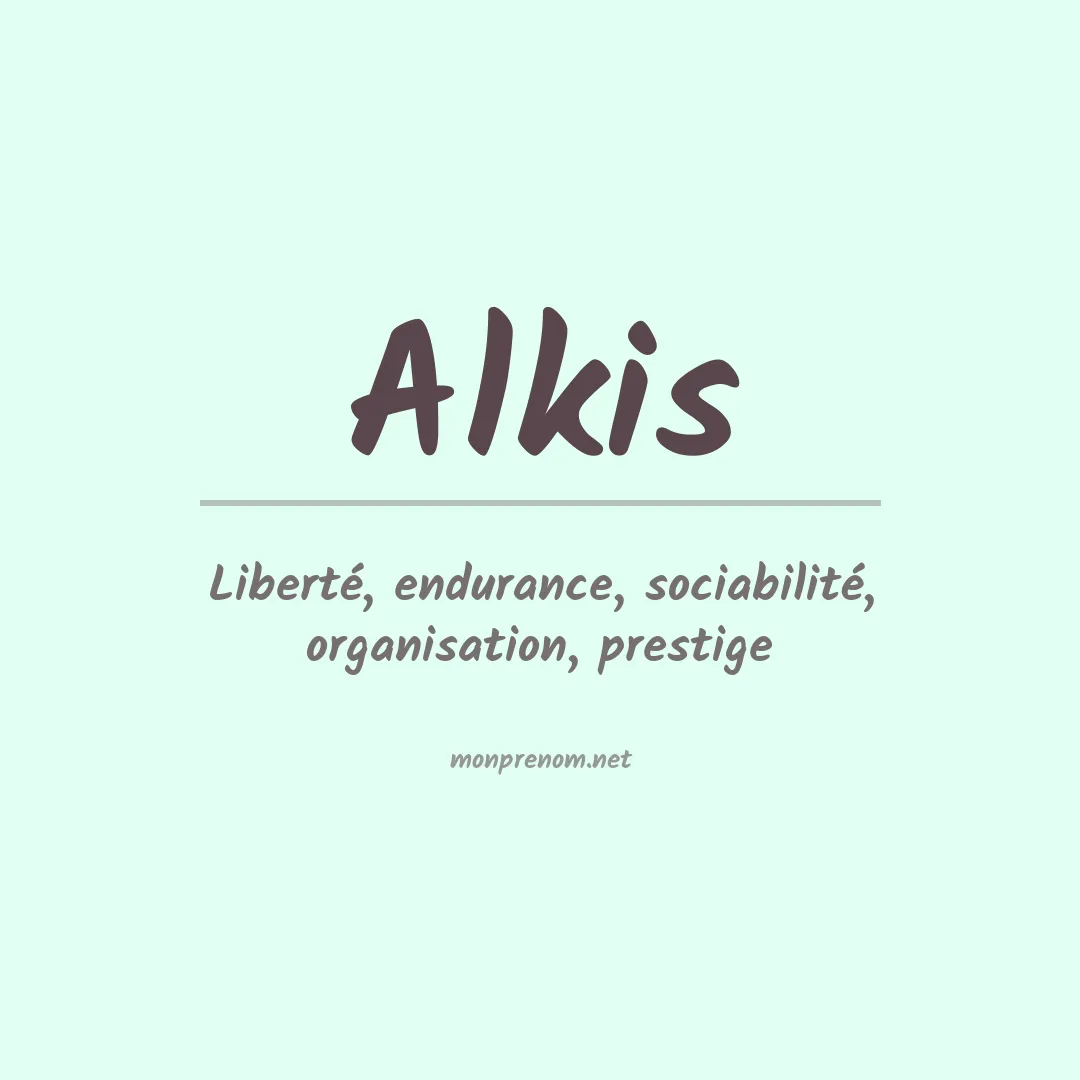 Signification du prénom Alkis
